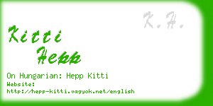 kitti hepp business card